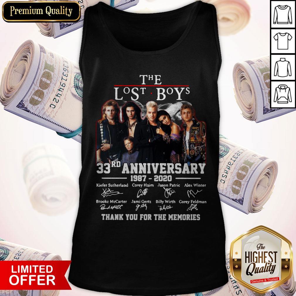 The Lost Boys 33rn Anniversary 1987 2020 Thank You For The Memories Signatures Tank Top