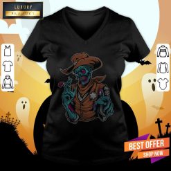 Cowboys Skull Day Of Dead Muertos Halloween V-neck