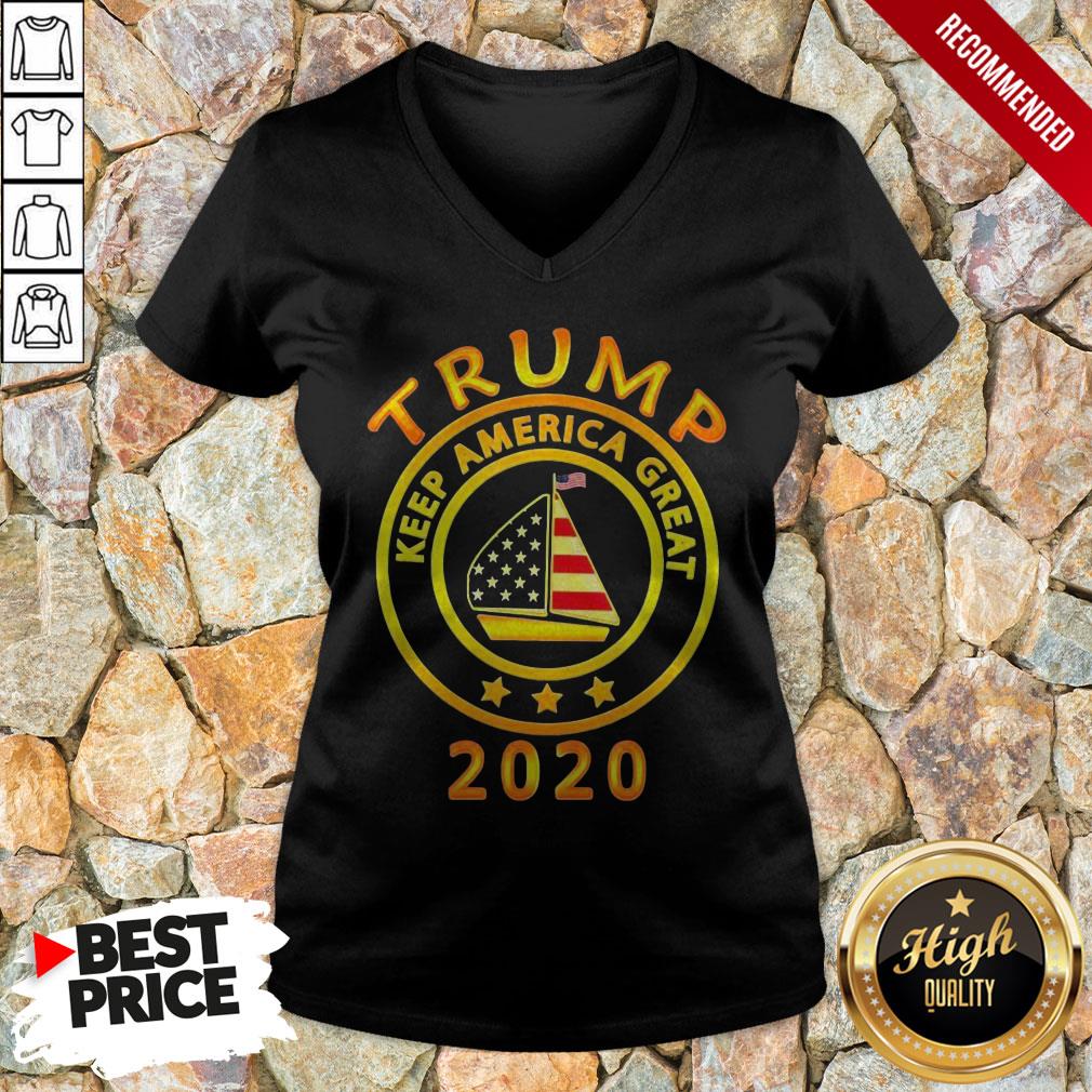 Trump Keep America Flag Great 2020 V-neck