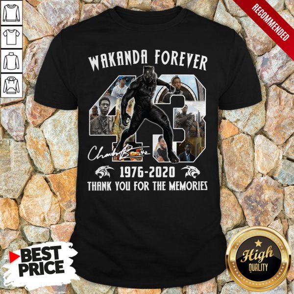 Wakanda Forever 1976-2020 Thank You For The Memories 1Signature Shirt