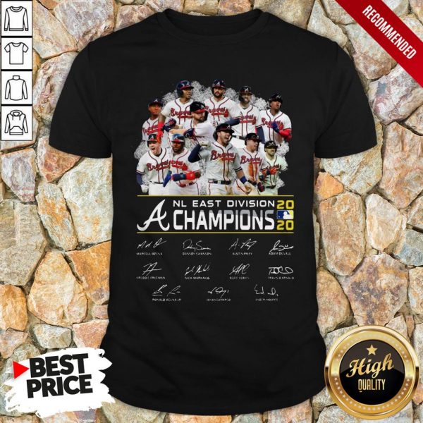 Atlanta Braves Nl East Division Champions 2020 Signatures Shirt