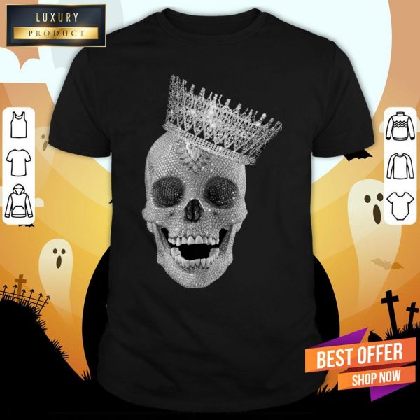 Diamond Skull Wearing Crown Shirt