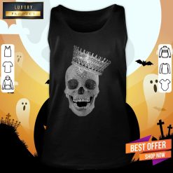 Diamond Skull Wearing Crown Tank Top