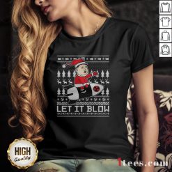Kim Jong Un Let It Blow Ugly Christmas V-neck