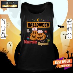 Nurse Squad Team Pumpkin Ghost Halloween Tank Top