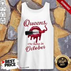 Queens Are Born In October Lipstick Tank Top