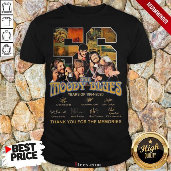 The Moody Blues 56 Years Of 1994-2020 Thank You For The Memories Signatures Shirt
