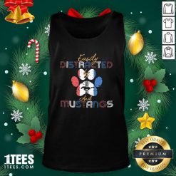 Awesome Easily Distracted And Mustangs Tank Top - Design By Thelasttees.com
