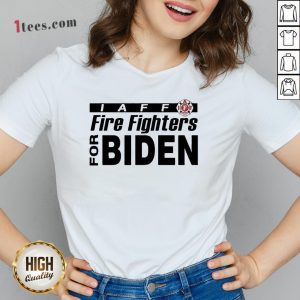 Good Iaff firefighters for biden V-neck Design By T-shirtbear.com
