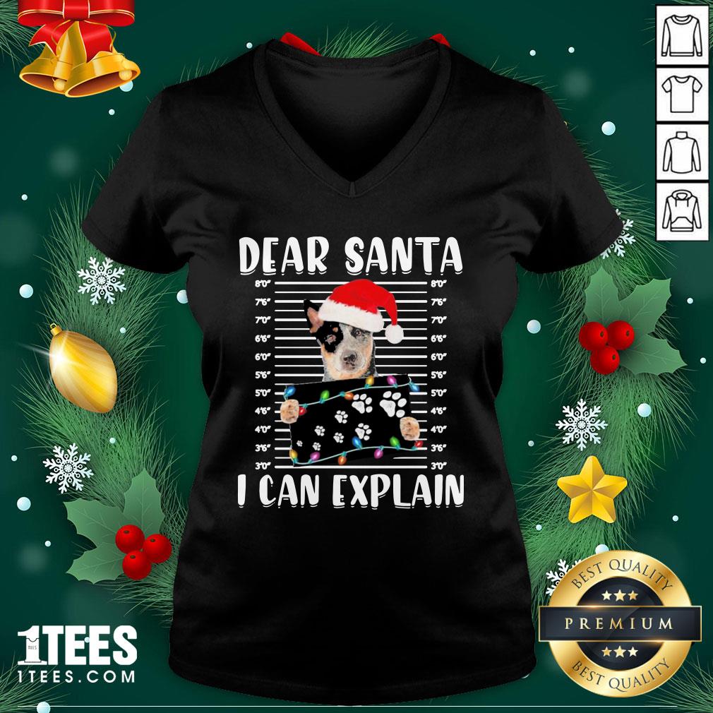 Nice Australian Cattle Dear Santa I Can Explain Christmas Sweater V-neck - Design By 1tee.com