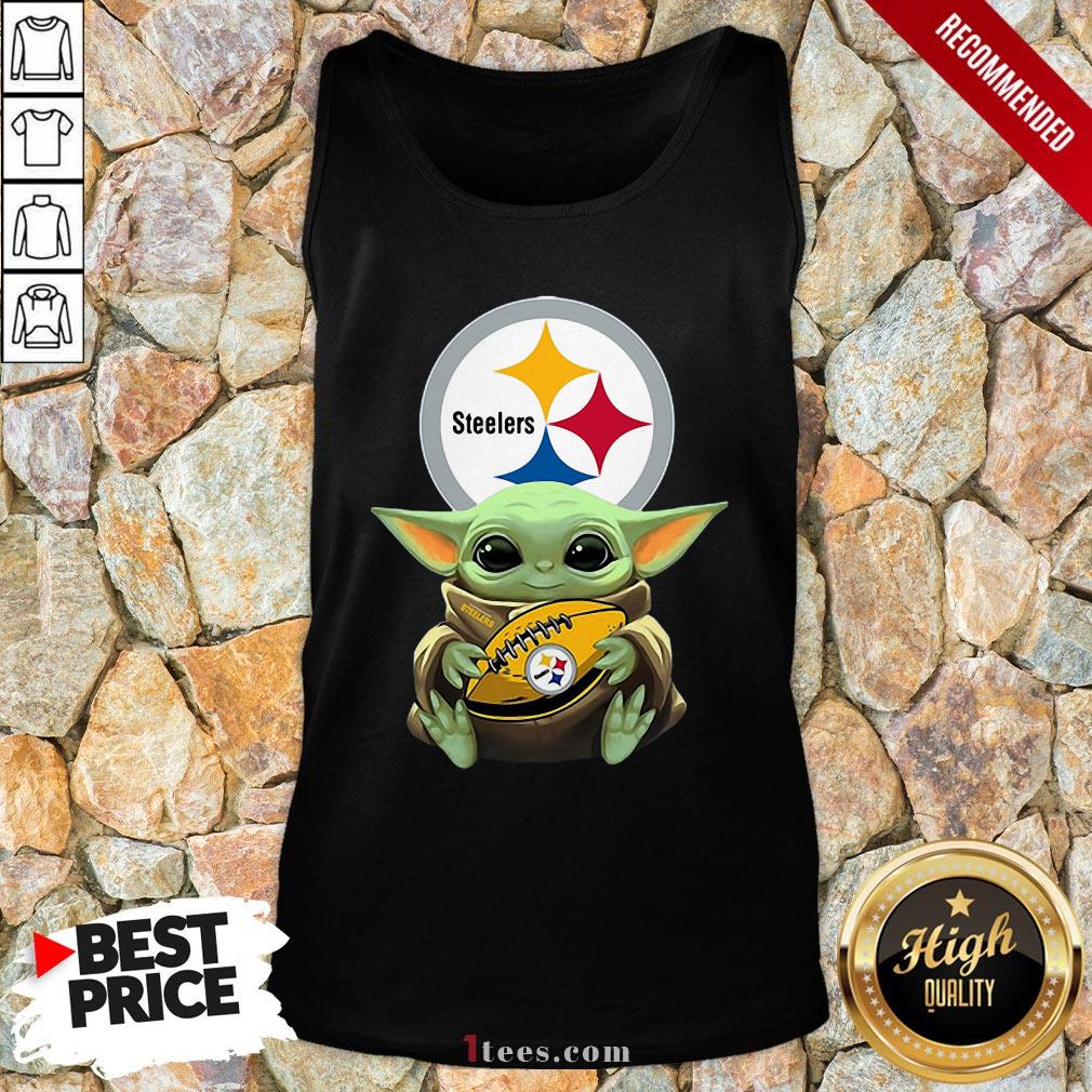 Nice Baby Yoda Hug Rugby Steelers Tank Top Design By T-shirtbear.com