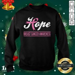 Hope Breast Cancer Awareness Survivor Pink Ribbon Support Sweatshirt - Design By 1tees.com