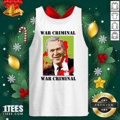 Maradona Protesting A Visit By George Bush War Criminal Tank Top- Design By 1Tees.com