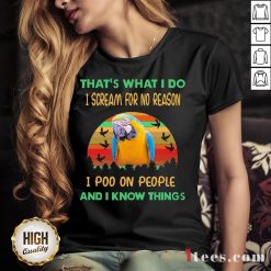Perfect Parrot That’s What I Do I Scream For No Reason I Poo On People And I Know Things Vintage V-neck Design By T-shirtbear.com