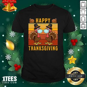 Perfect Thanksgiving 2020 Turkey With Mask Retro Vintage Shirt - Design By 1tee.com