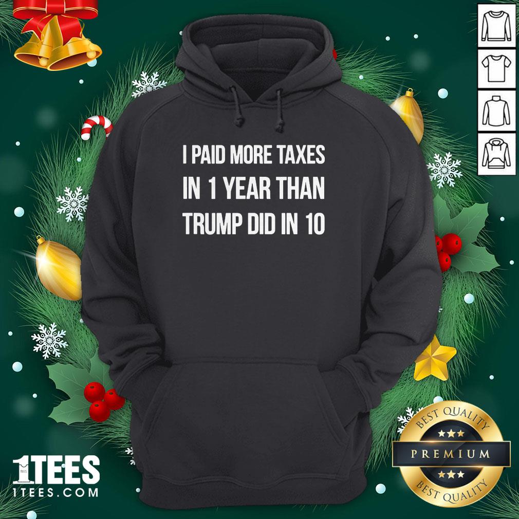 Top I Paid More Taxes In 1 Year Than Trump Did in 10 Hoodie - Design By 1tee.com