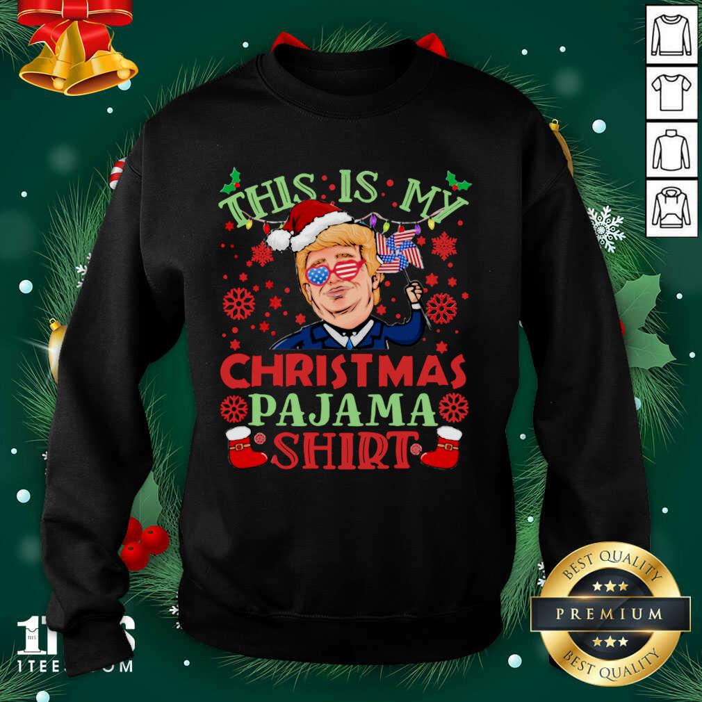 Donald Trump This Is My Christmas Pajama American Flag Sweatshirt- Design By 1tees.com