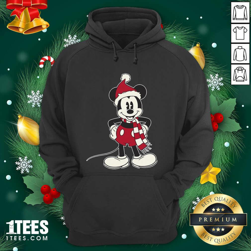 Mickey Mouse Santa Hat Merry Christmas Hoodie- Design By 1Tees.com