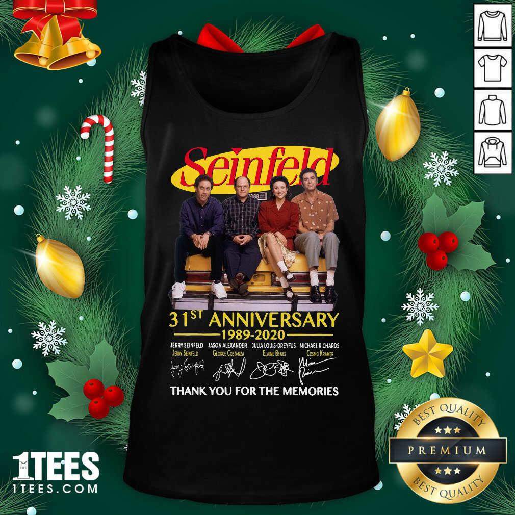 Seinfeld 31st Anniversary 1989 2020 Thank You For The Memories Signatures Tank Top- Design By 1tees.com