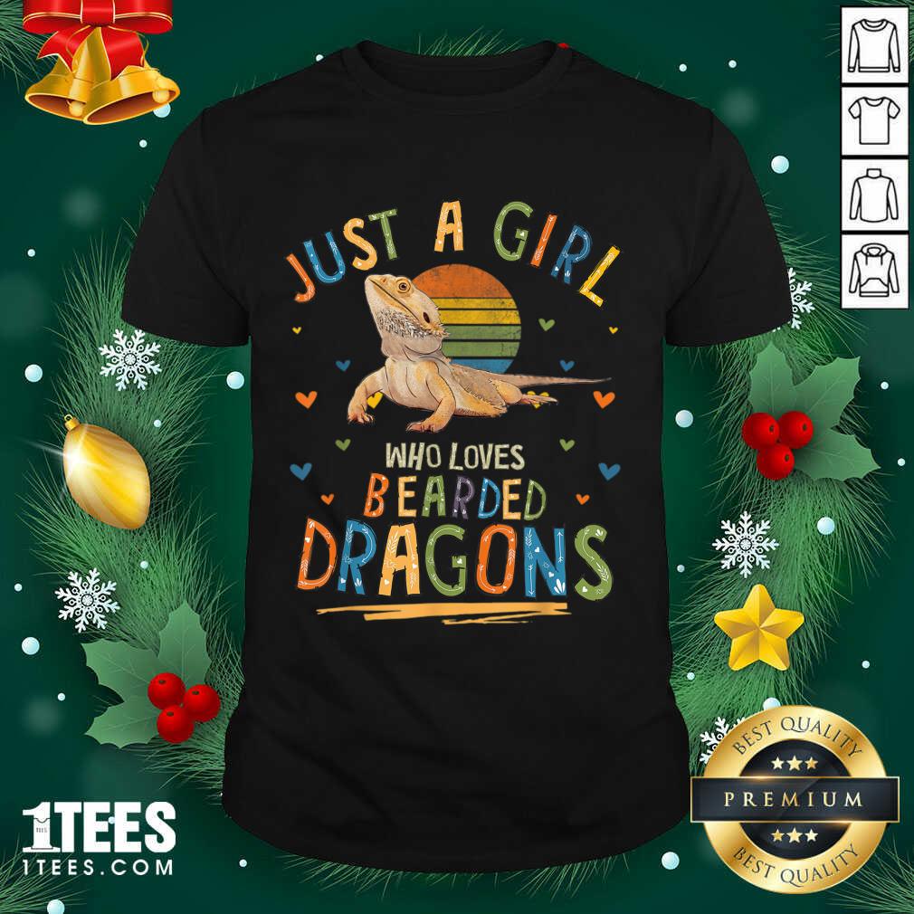Just A Girl Who Loves Bearded Dragons Shirt- Design By 1tees.com