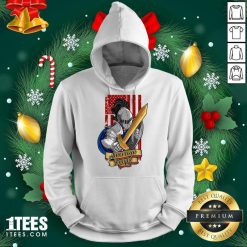 Knights Lover American Knight With Sword And Flag Hoodie- Design By 1tees.com