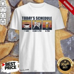 Today Schedule Karate Coffee Beer Vintage Shirt- Design By 1Tees.com