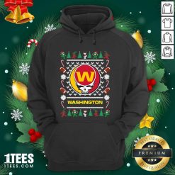 Washington Football Team Grateful Dead Ugly Christmas Hoodie- Design By 1Tees.com