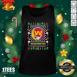 Washington Football Team Grateful Dead Ugly Christmas Tank Top- Design By 1Tees.com