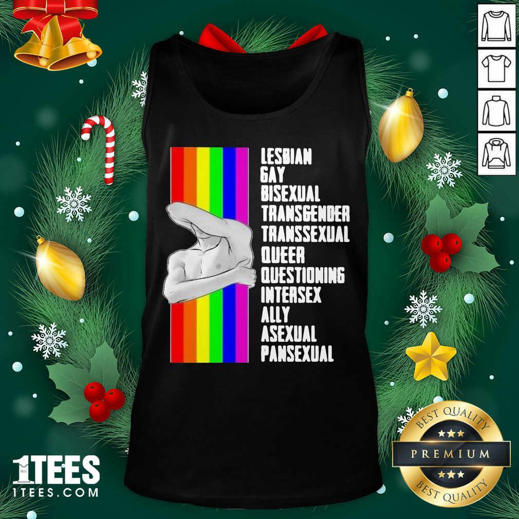 Lesbian Gay Bisexual Transgender Transsexual Queer Questioning Intersex Ally Asexual Pansexual LGBT Tank Top- Design By 1tees.com