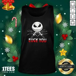 Jack Skeleton Fuck You Tank Top- Design By 1Tees.com