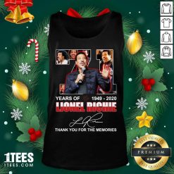 Lionel Richie 71 Years Of 1949 2020 Thank You For The Memories Signature Tank Top- Design By 1tees.com