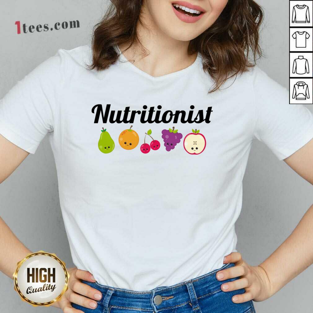 Nutritionist Nutrition Funny Fruit Gift V-neck- Design By 1Tees.com