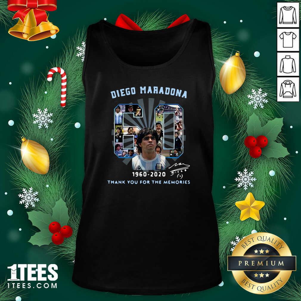 Diego Maradona 60 Years 1960 2020 Thank You For The Memories Tank Top- Design By 1Tees.com