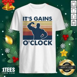 Lifting Its Gains O’clock Vintage Shirt- Design By 1tees.com