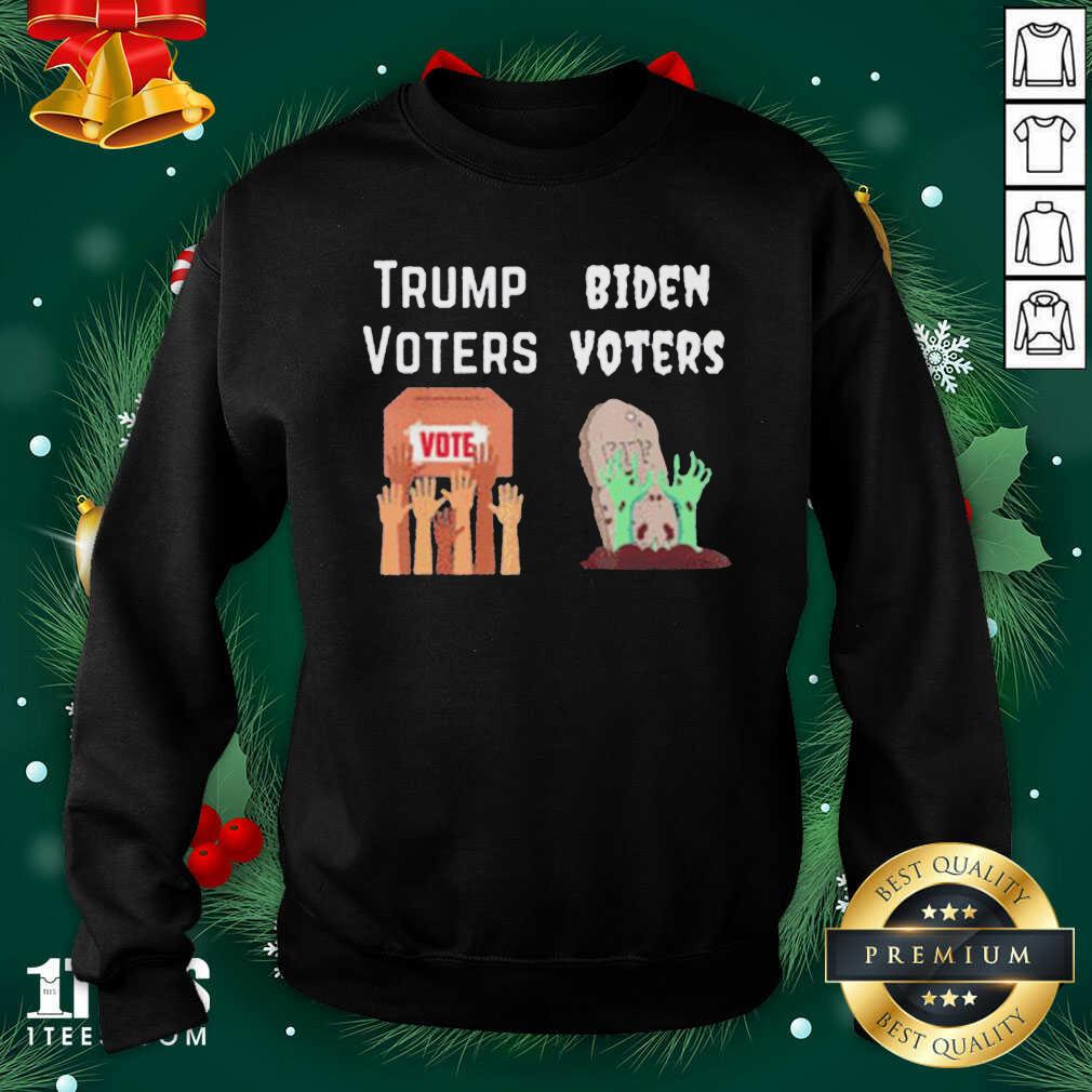 Trump Voters Against Biden Voters Sweatshirt- Design By 1Tees.com