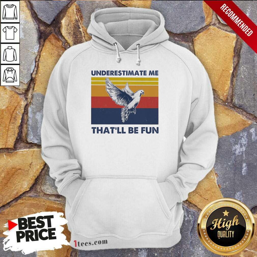 Underestimate Me That’ll Be Fun Dove Vintage Hoodie- Design By 1Tees.com