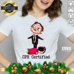Dwight Schrute Cpr Certified V-neck- Design By 1Tees.com