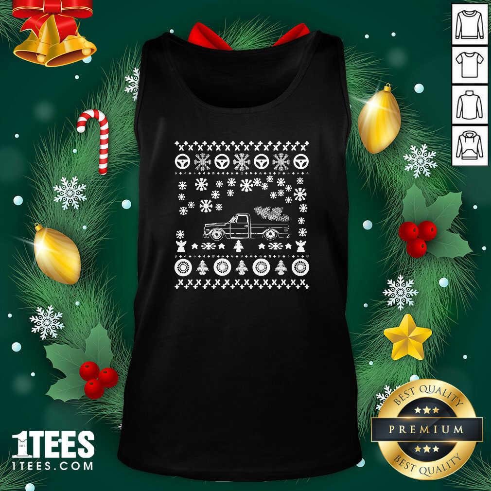 Tow Truck Ugly Merry Christmas Tank Top- Design By 1Tees.com