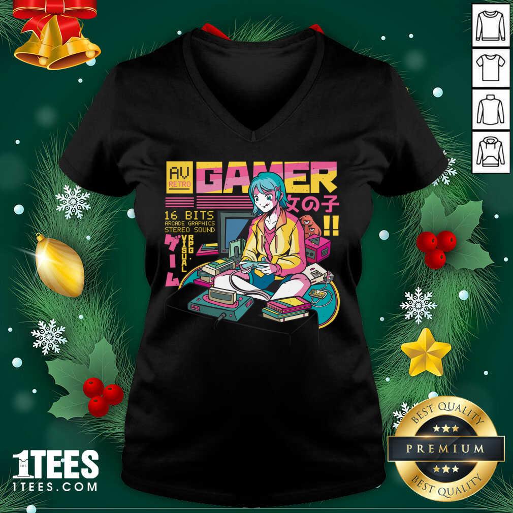 Yes Im A Gamer Girl Try To Keep V-neck- Design By 1tees.com