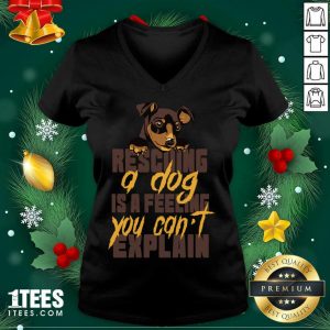 Animal Rescue Dog Rescue V-neck- Design By 1Tees.com