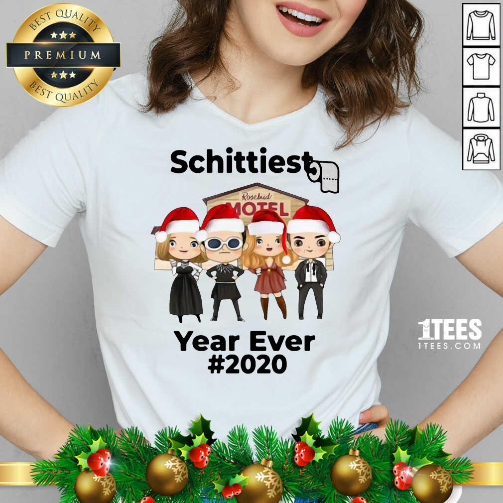 Schitts Creek Characters Chibi Schittiest Year Ever 2020 Christmas V-neck- Design By 1tees.com