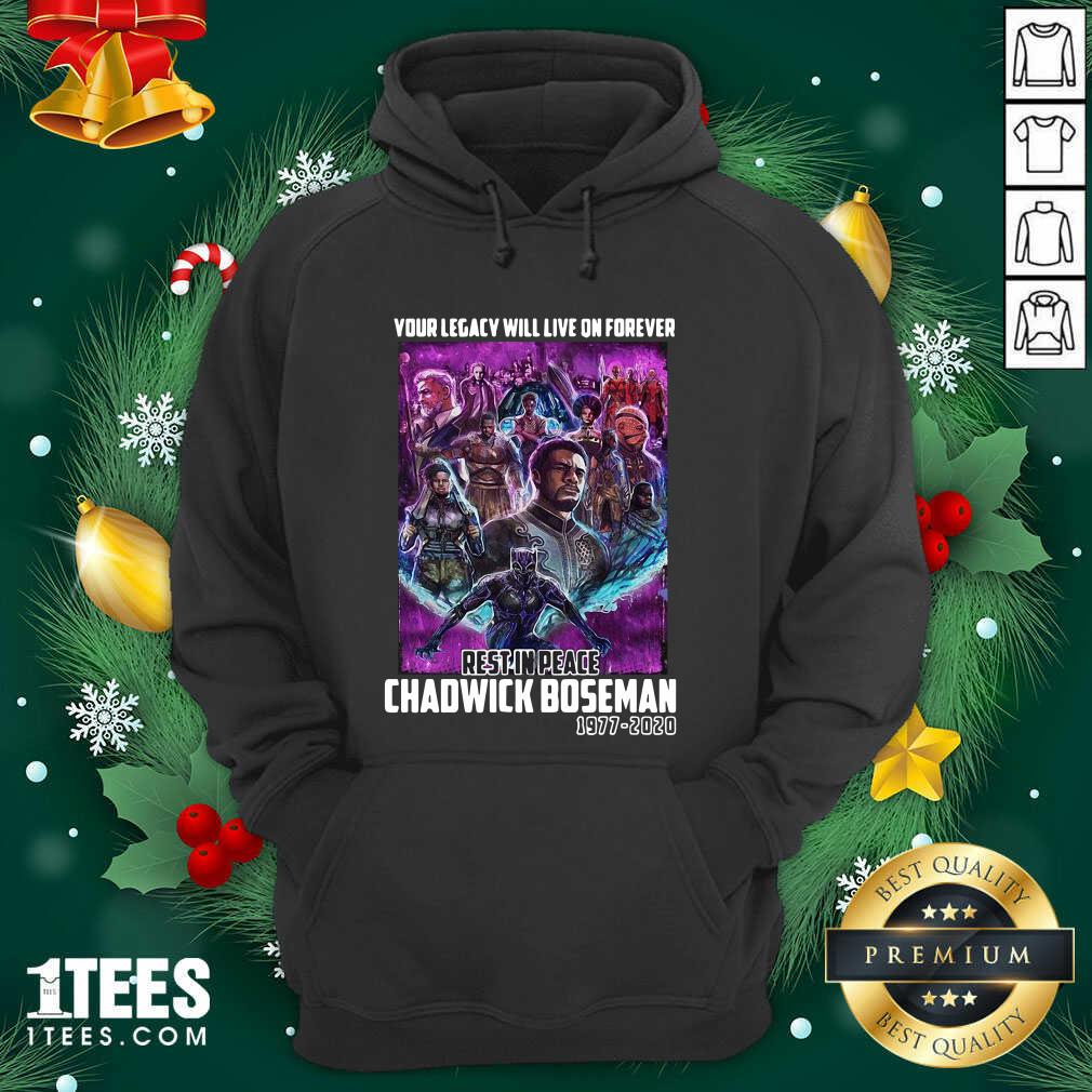 Your Legacy Will Live On Forever Rest In Peace Chadwick Boseman 1977 2020 Hoodie- Design By 1Tees.com