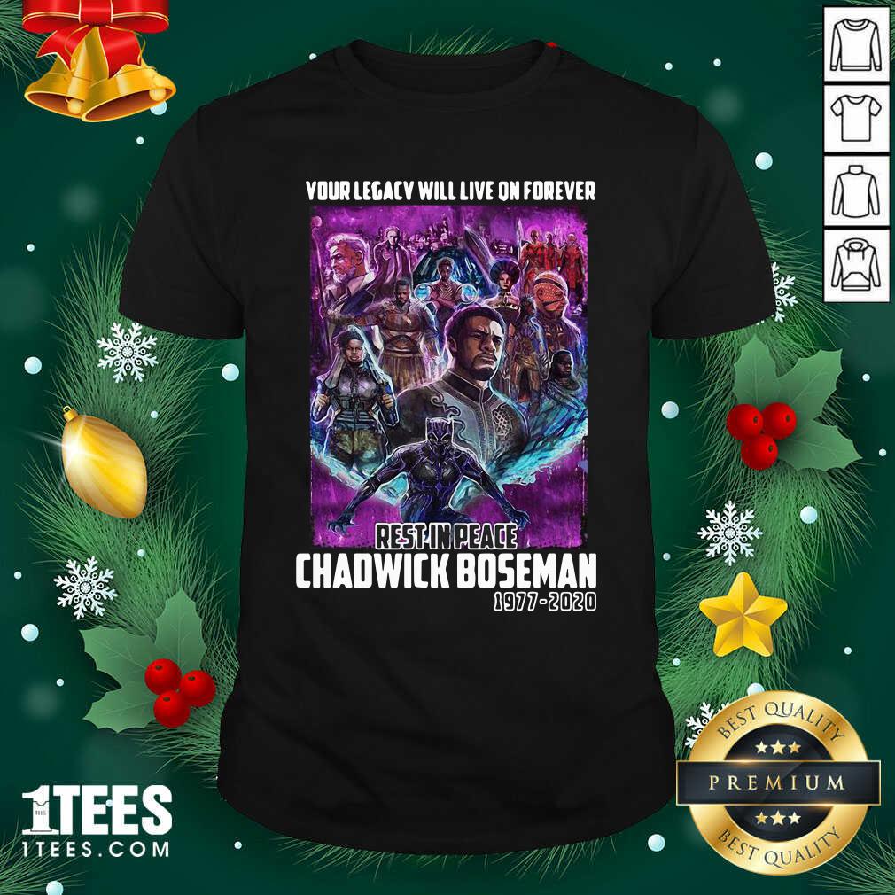 Your Legacy Will Live On Forever Rest In Peace Chadwick Boseman 1977 2020 Shirt- Design By 1tees.com