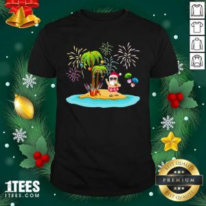 Christmas Palm Tree Xmas Coconut Lights Shirt- Design By 1tees.com