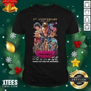 Stranger Things 5th Anniversary Signatures Thank You For The Memories Shirt- Design By 1Tees.com