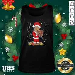 Santa Baby Groot Hug Chicago Bears Christmas Tank Top- Design By 1Tees.com