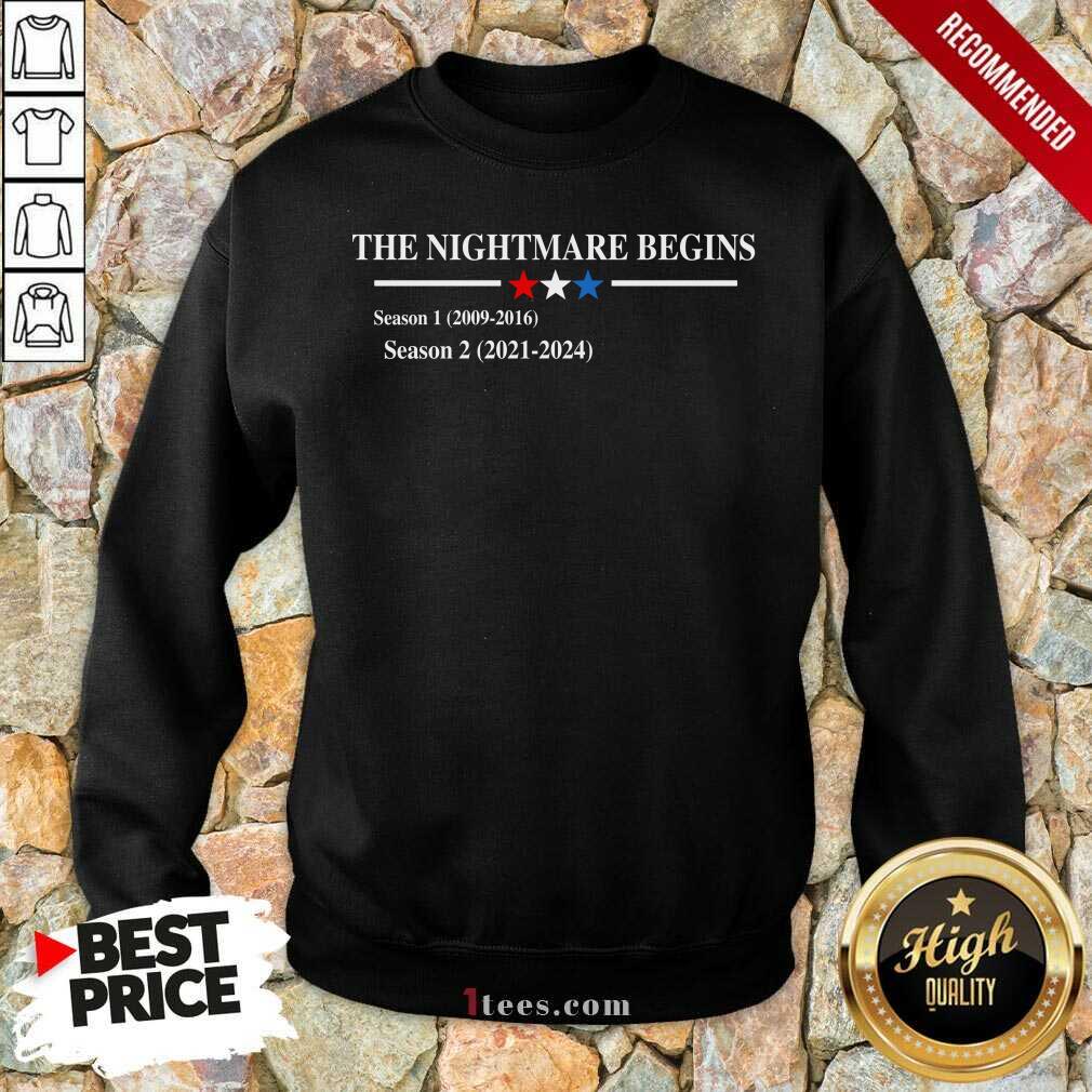 The Nightmare Begins Season 1 2009 2016 Season 2 2021 2024 Sweatshirt