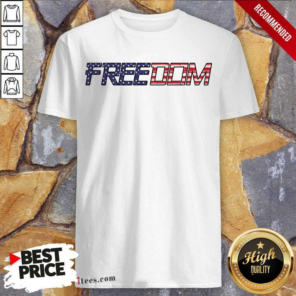 American Flag Patriotic Freedom Shirt- Design By 1Tees.com