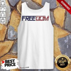 American Flag Patriotic Freedom Tank Top- Design By 1tees.com