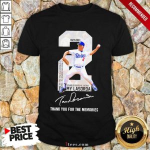 2 Tommy Lasorda Los Angeles Dodgers 1927 2021 Thank You For The Memories Signature Shirt-Design By 1Tees.com